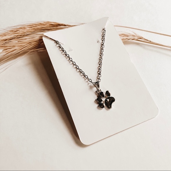 Paw Necklace Silver - Picture 2 of 2